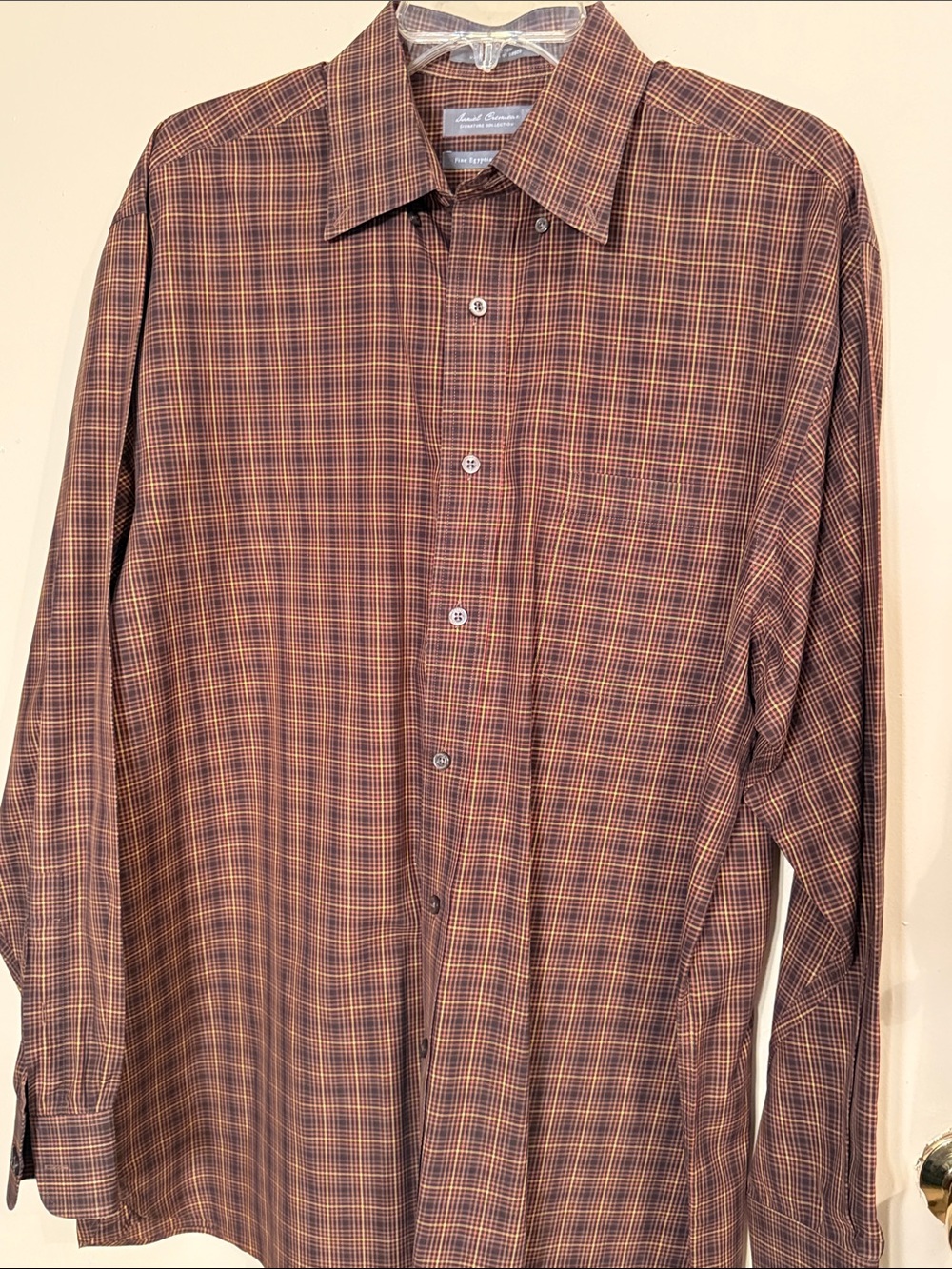 Daniel Cremieux Brown and Rust Plaid Button-Down Shirt
